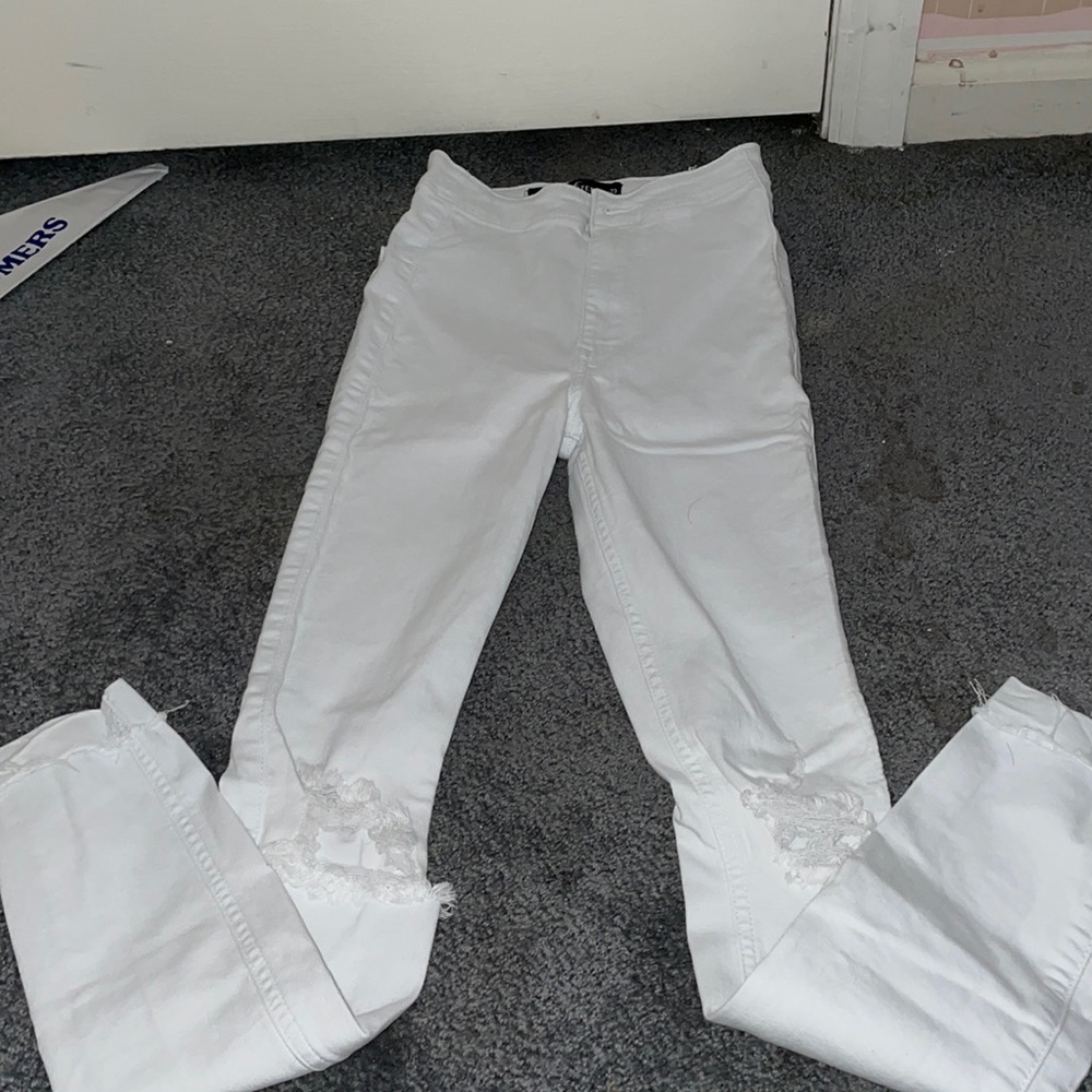 white hollister jeans